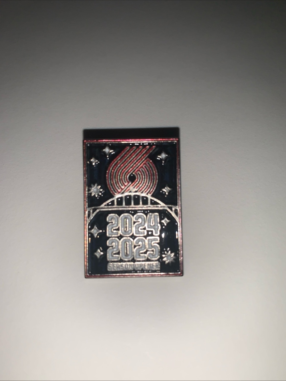 Portland trailblazer enamel art 2024-2025 season opener pin